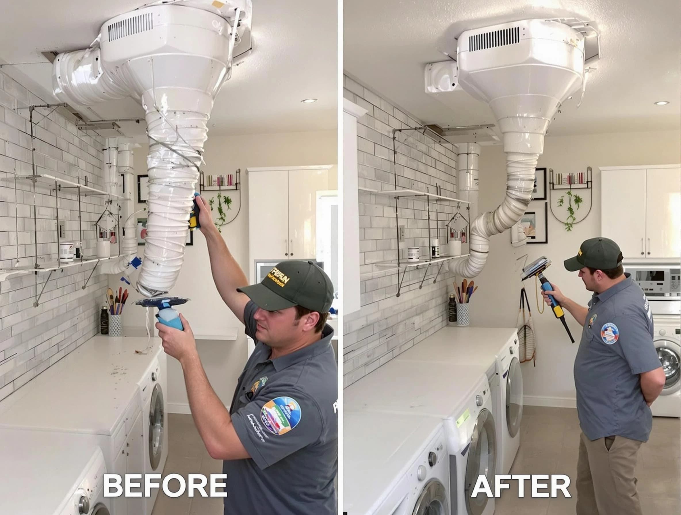 Professional dryer exhaust vent cleaning by Mount Pleasant Dryer Vent Cleaning in Mount Pleasant