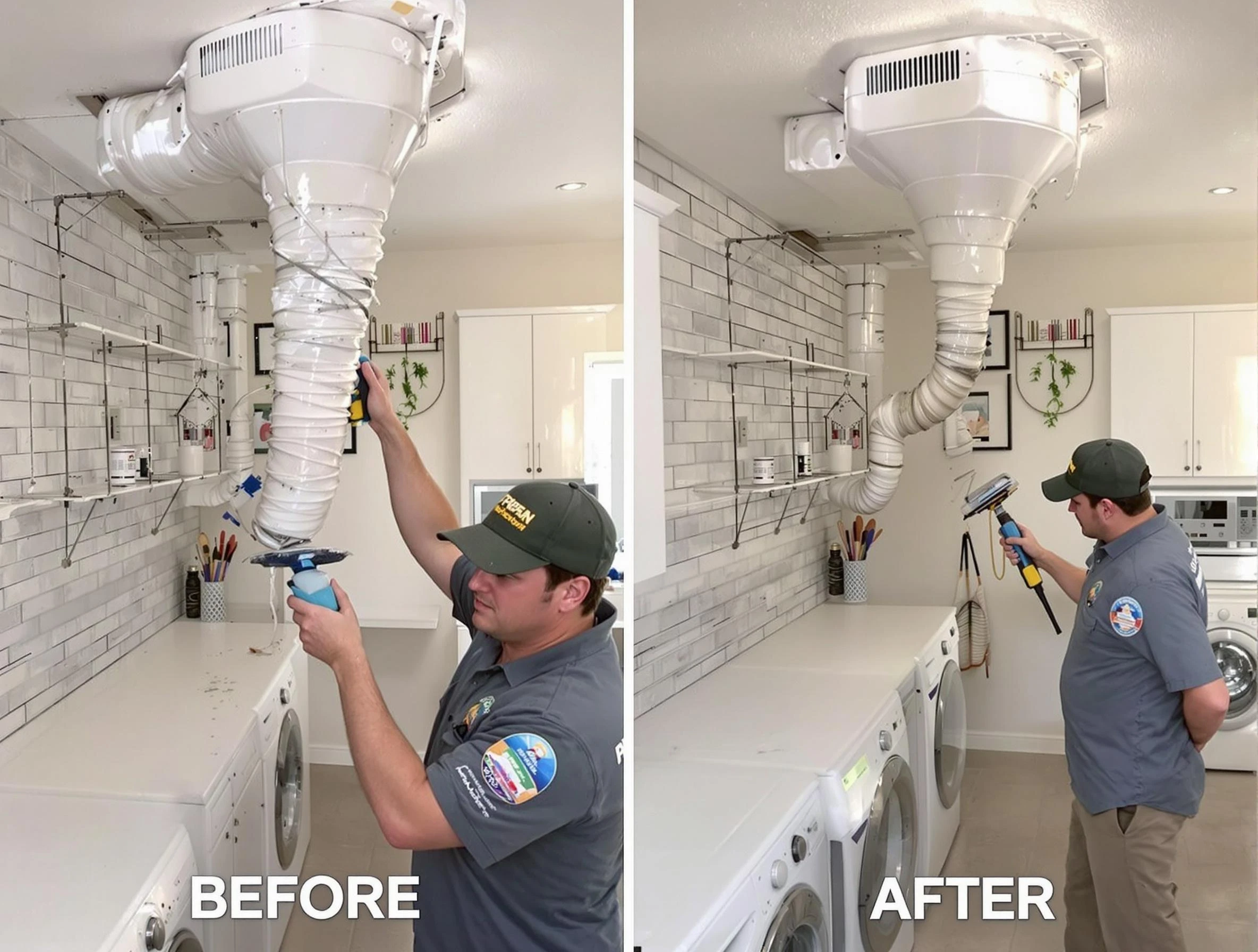 Professional dryer exhaust vent cleaning by Mount Pleasant Dryer Vent Cleaning in Mount Pleasant