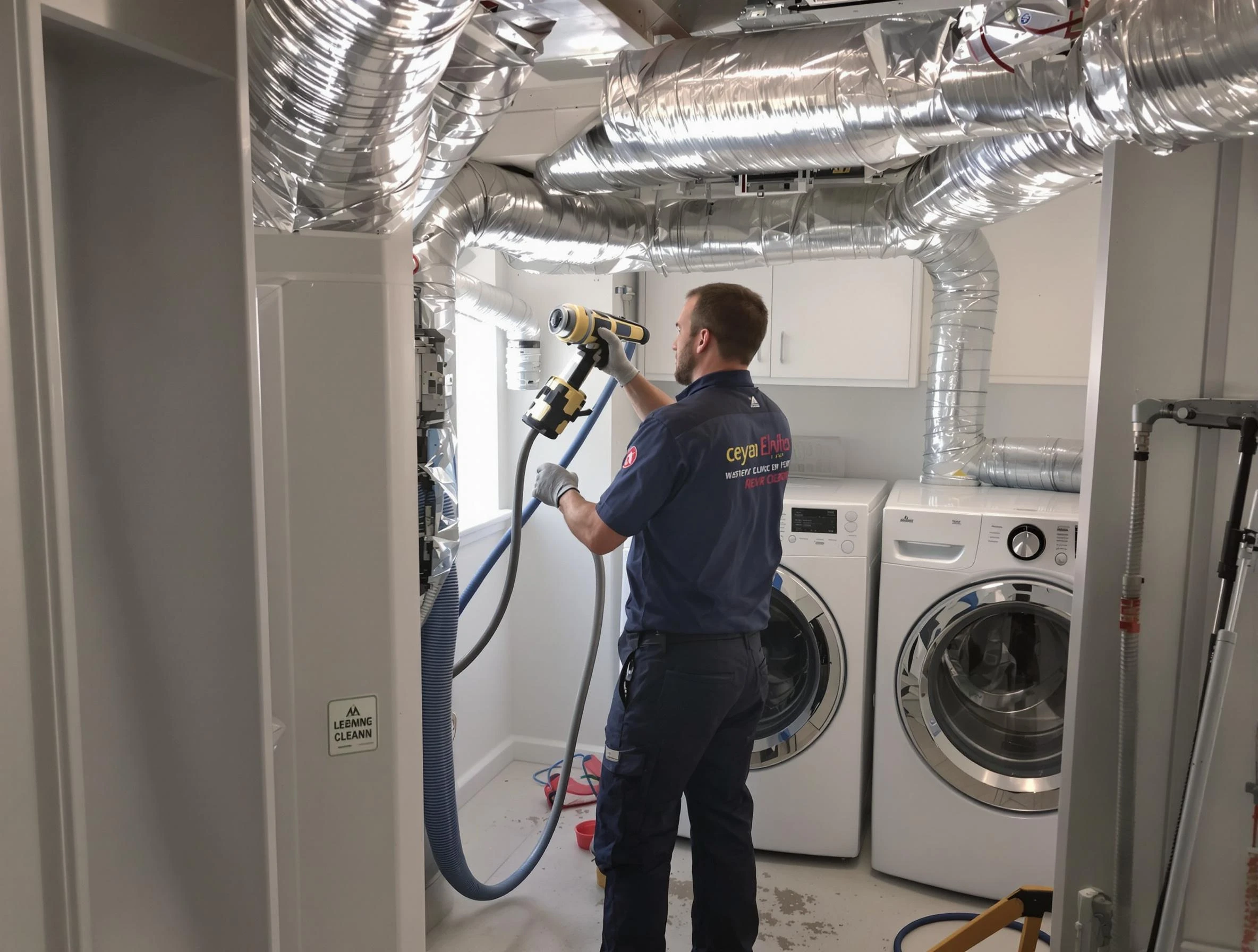 Mount Pleasant Dryer Vent Cleaning specialist using advanced equipment for thorough duct cleaning in Mount Pleasant